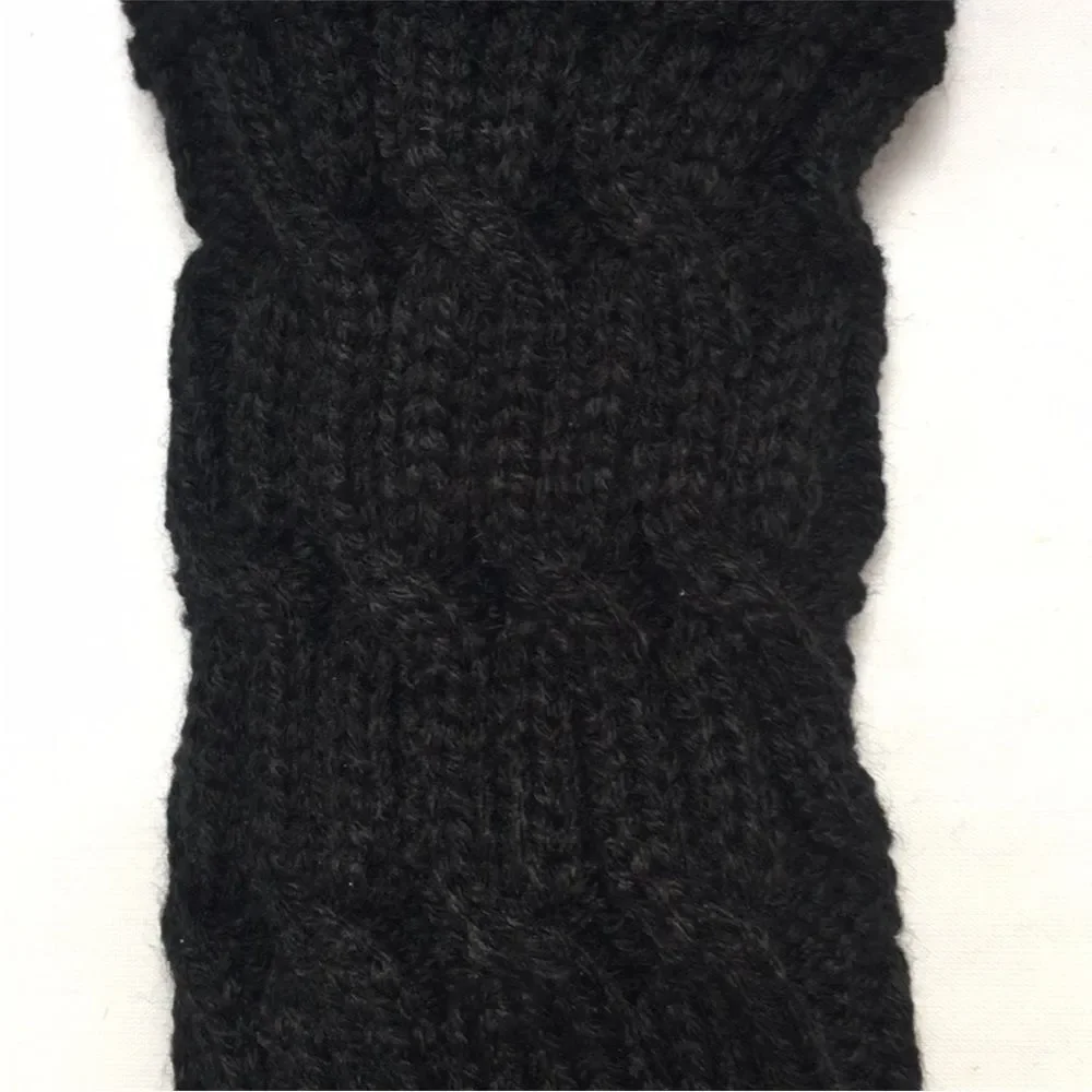 Long White Cable Knit Arm Warmers Gloves Y2K Winter NWT